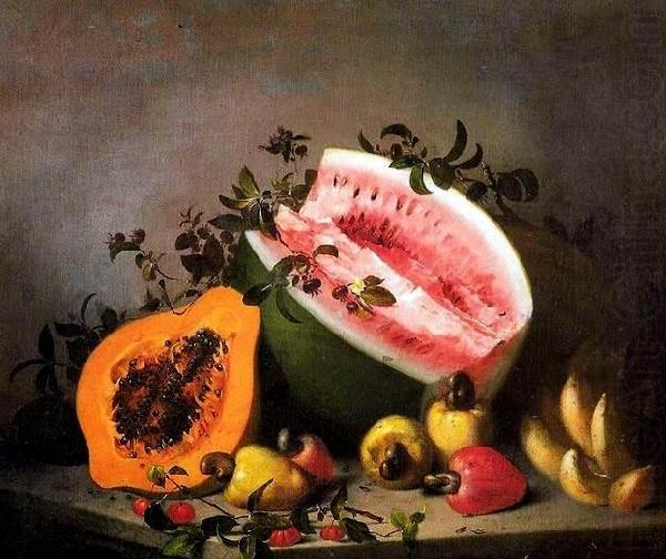 Mota, Jose de la Papaya and watermelon china oil painting image
